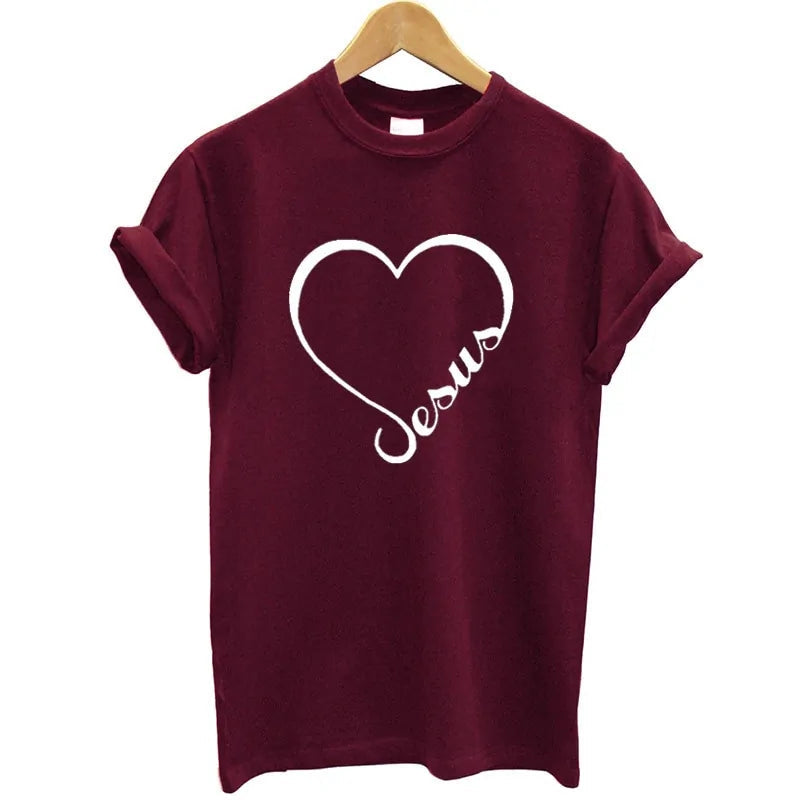 Love Heart Jesus Faith T-Shirt