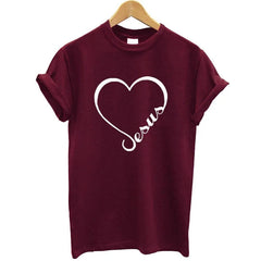 Love Heart Jesus Faith T-Shirt