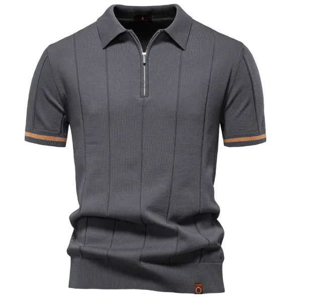 Men's Knit Cotton Polo Shirt