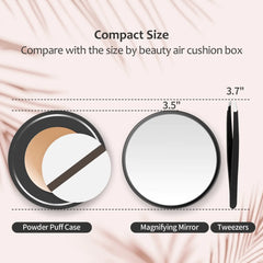 MIYADIVA 20X Magnifying Mirror, 20X Magnifying Mirror Suction Cup and Tweezers, As a Mganifying Makeup Mirror, Pocket Mirror Set for Eyes Makeup 3.5 Inches