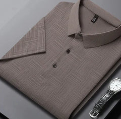 Men's Textured Polo Shirt