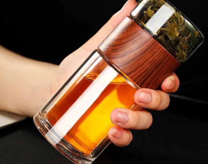 Portable Tea Separation High Borosilicate Glass