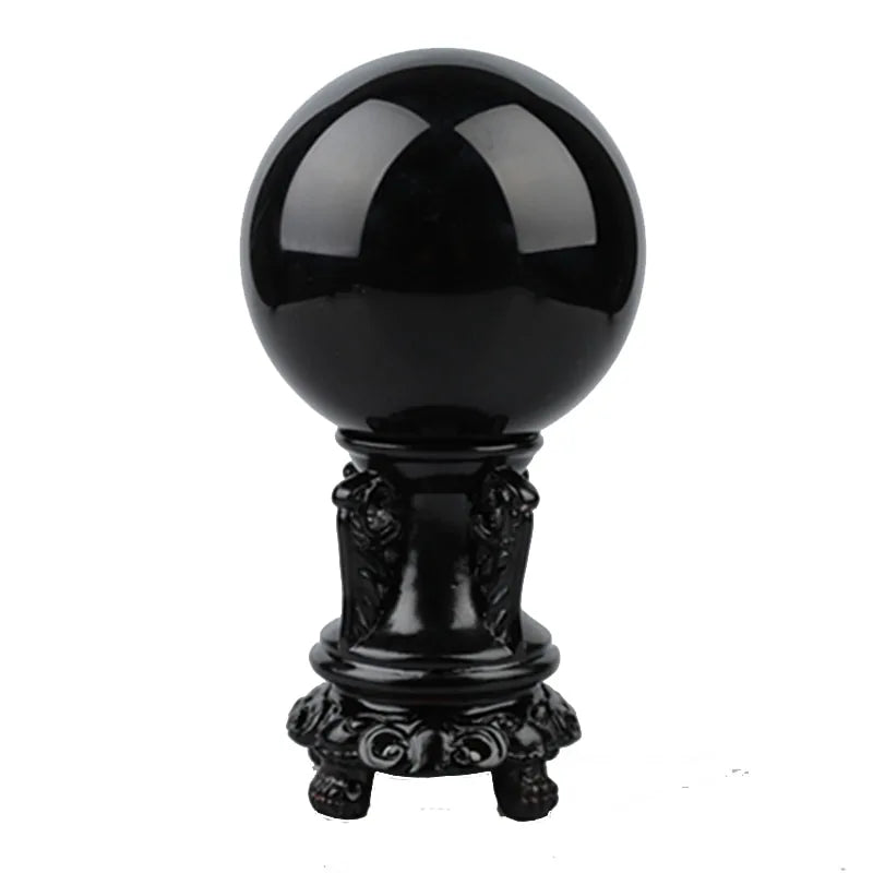 Obsidian Stone Crystal Ball Home Decoration