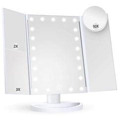 Makeup Lighted Mirror, 2X 3X 10X Magnification