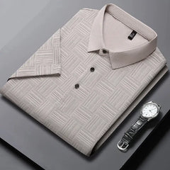 Men's Textured Polo Shirt