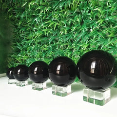 Obsidian Stone Crystal Ball Home Decoration