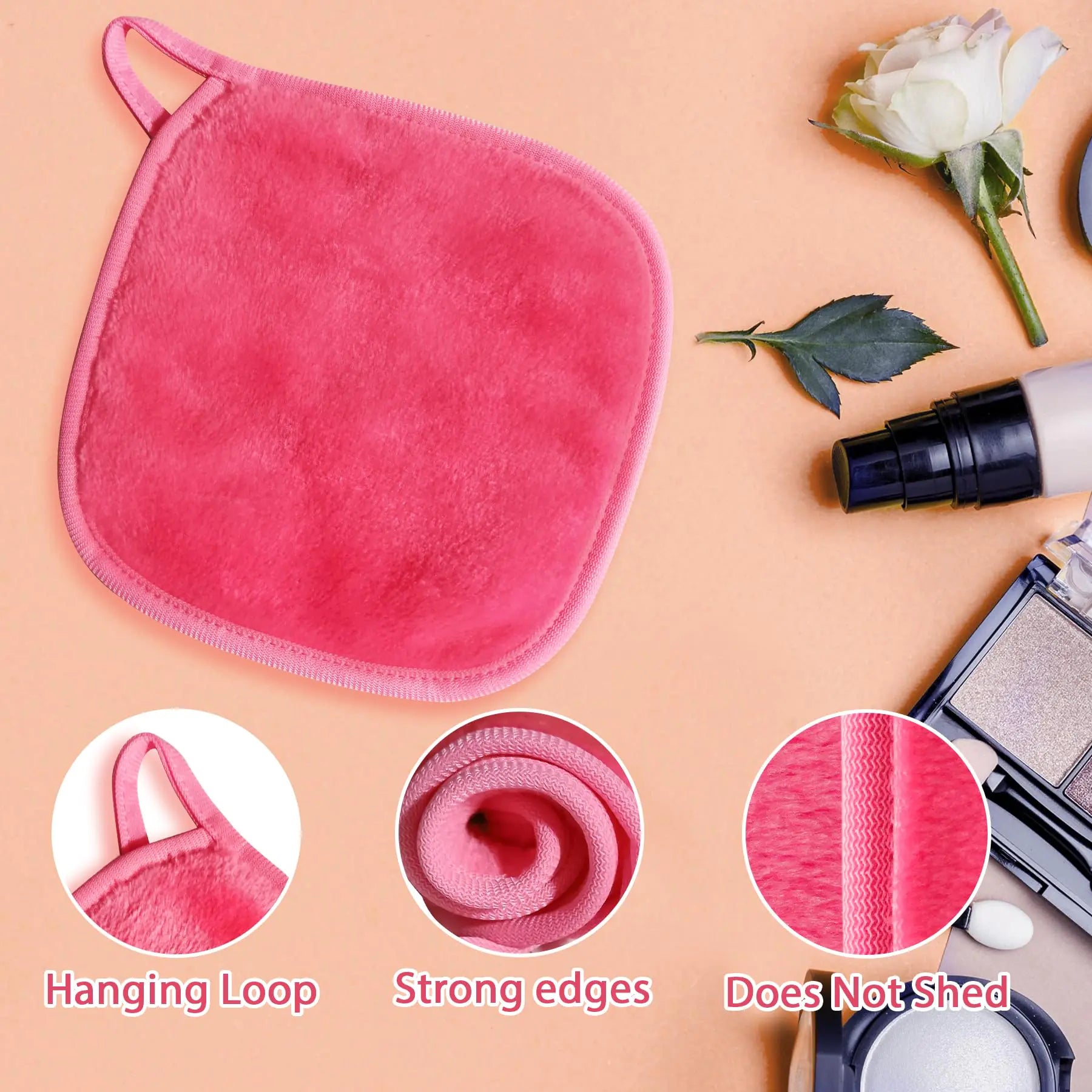 Reusable Makeup Removing Microfiber Cloth for Sensitive skin - pack of 12