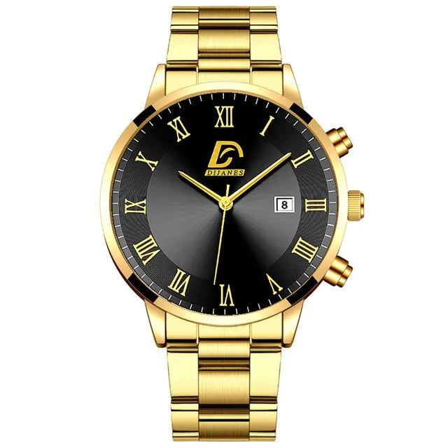 Gold and Blue Men's Watch