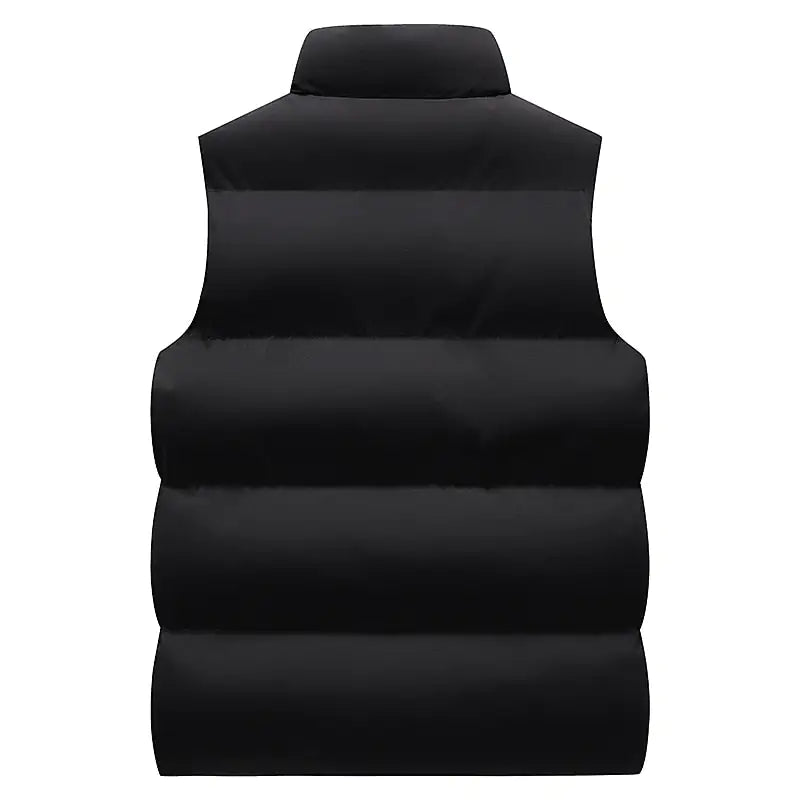 Neck Protection Zipper Men Winter Vest