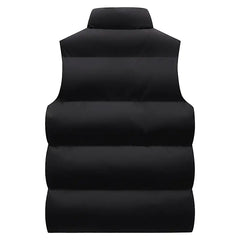 Neck Protection Zipper Men Winter Vest