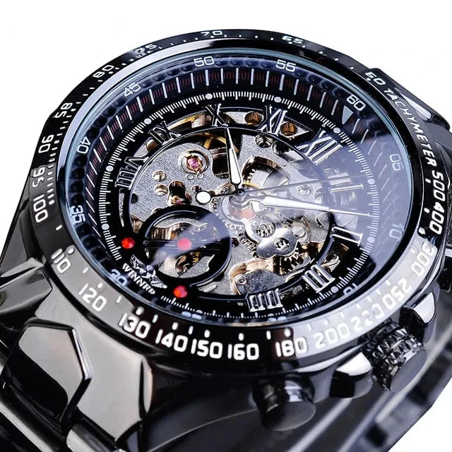 Men's Mechanical Sport Golden Watch