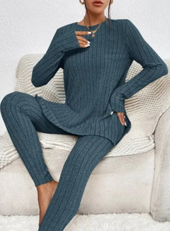 knitted Sweater & Trousers Suit