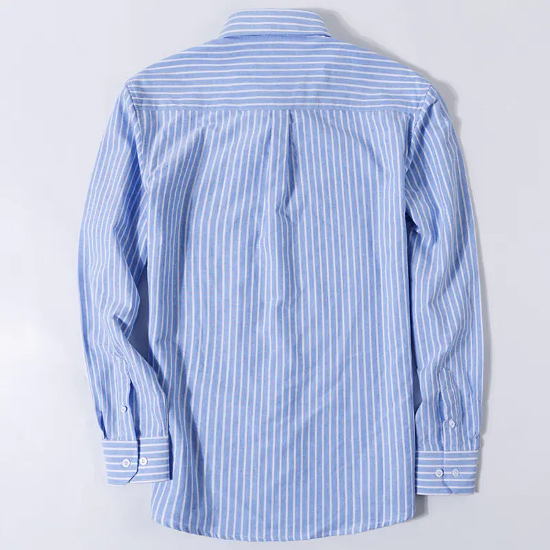 Men’s Long-Sleeve Oxford Shirt – 100% Cotton Formal Shirt