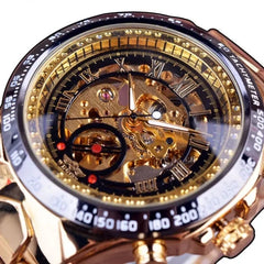 Men's Mechanical Sport Golden Watch