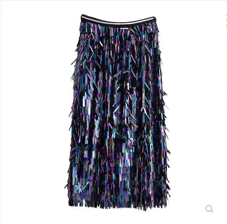 Sequin High-Waisted Pencil Skirt
