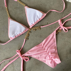 Bikini Set with Rhinestones