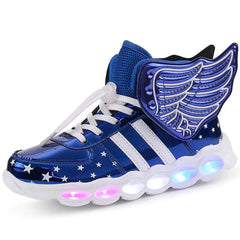 Glitter Sneakers with Rechargeable Wings