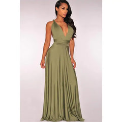 Versatile Wrap Maxi Dress for Women – Elegant Convertible Styling