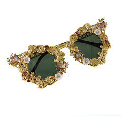 Handmade Rhinestone Cat Eye Sunglasses
