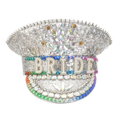 Rhinestone Bridal Letter Hat for Brides
