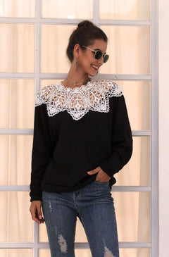 Lace Collar Sweater