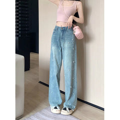 Pearl Straight Jeans Wide-leg Pants