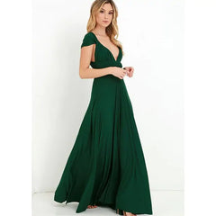 Versatile Wrap Maxi Dress for Women – Elegant Convertible Styling