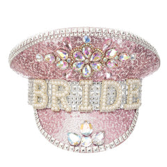 Rhinestone Bridal Letter Hat for Brides