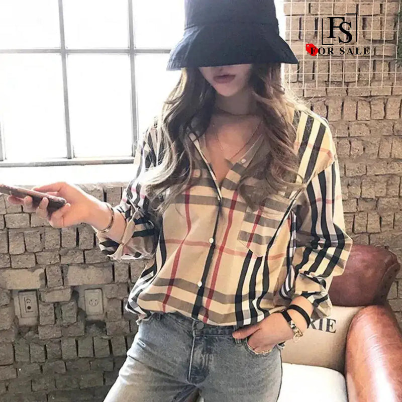 Classic Checkered Shirt – British-Inspired Plaid Button-Up