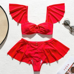 Ruffled High Waist Bikini