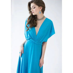 Versatile Wrap Maxi Dress for Women – Elegant Convertible Styling