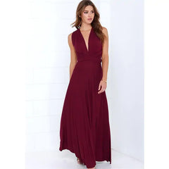 Versatile Wrap Maxi Dress for Women – Elegant Convertible Styling