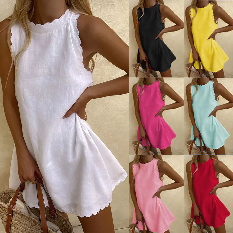 Ruffled Cotton-Hemp Summer Dress – Light, Feminine & Breezy