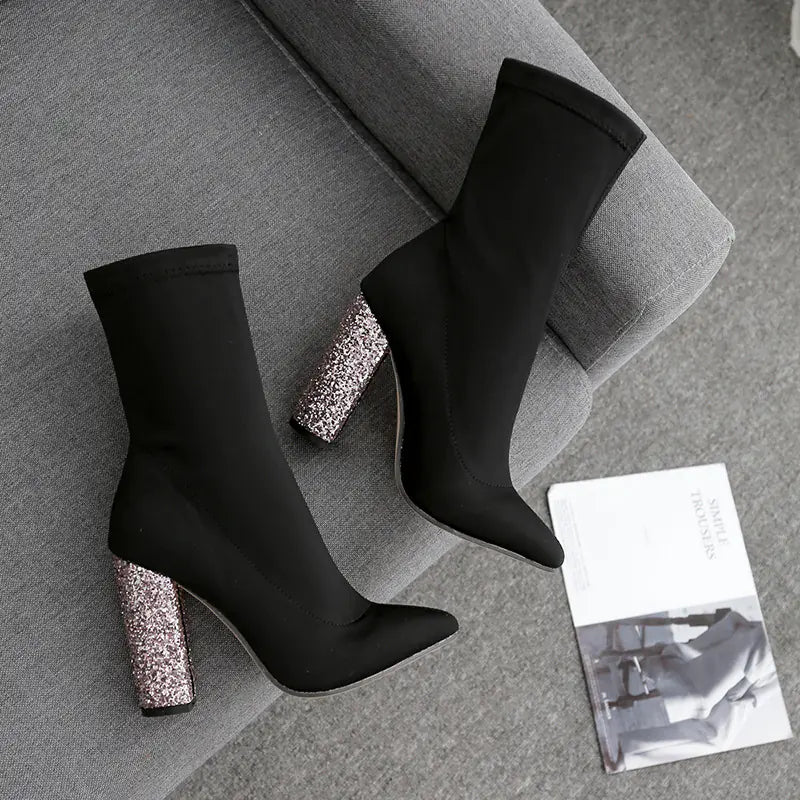 Sparkling High-Heeled Shoes
