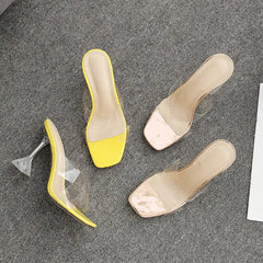 Sleek PVC Strap Stiletto Sandals