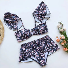 Ruffled High Waist Bikini