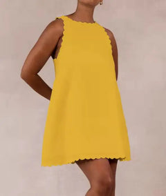 Ruffled Cotton-Hemp Summer Dress – Light, Feminine & Breezy
