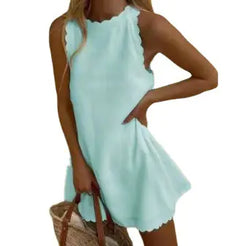 Ruffled Cotton-Hemp Summer Dress – Light, Feminine & Breezy