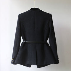 Women’s Structured Belted Blazer – Tailored Jacket