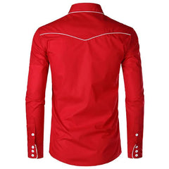 Men's Embroidered Western Style Shirt