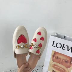 Asymmetric Rhinestone Low-Heeled Women's Shoes