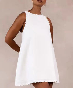 Ruffled Cotton-Hemp Summer Dress – Light, Feminine & Breezy