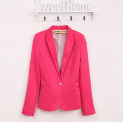 Candy Color Blazer – Women’s Lapel Suit Jacket