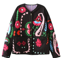 Printed Cotton Jacket Women