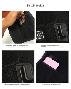 Black pouch with mesh pocket and power symbol, held by a hand, on a white background.