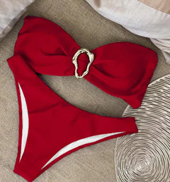 Ruffled High Waist Bikini