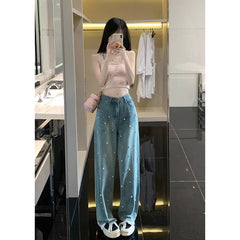 Pearl Straight Jeans Wide-leg Pants
