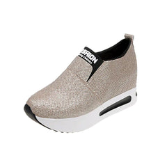 Round Toe Solid Color Casual Women's Platform Shoes