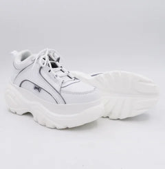 Heart-Shaped White Platform Shoes with Thick Soles