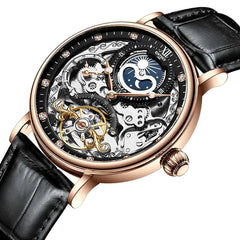 Swiss Mechanical Watch, Waterproof Dual Time, Men's Watch